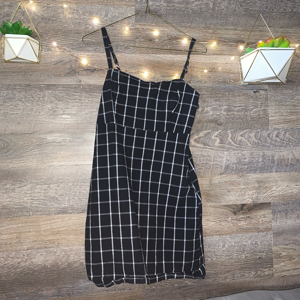 Hollister checkered black dress